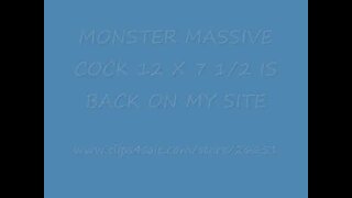 MONSTER MASSIVE UNCUT COCK 12 BY 7 INCH
