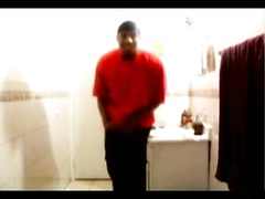 guy undressed in the bathroom