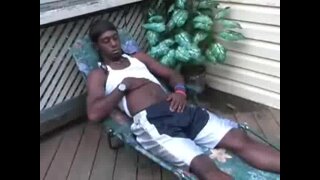 ISPORN STAR BRAIDZ STROKING HIS 10 INCH FAT BLACK COCK