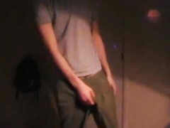 Condom game - slim guy keeping hard on