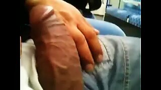 Touching a fat cock