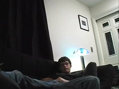 Young guy jerks his tool