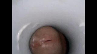 Cock cumming in a fleshlight tube