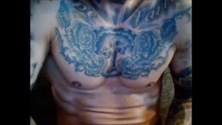 Hung tattoed jock wanking