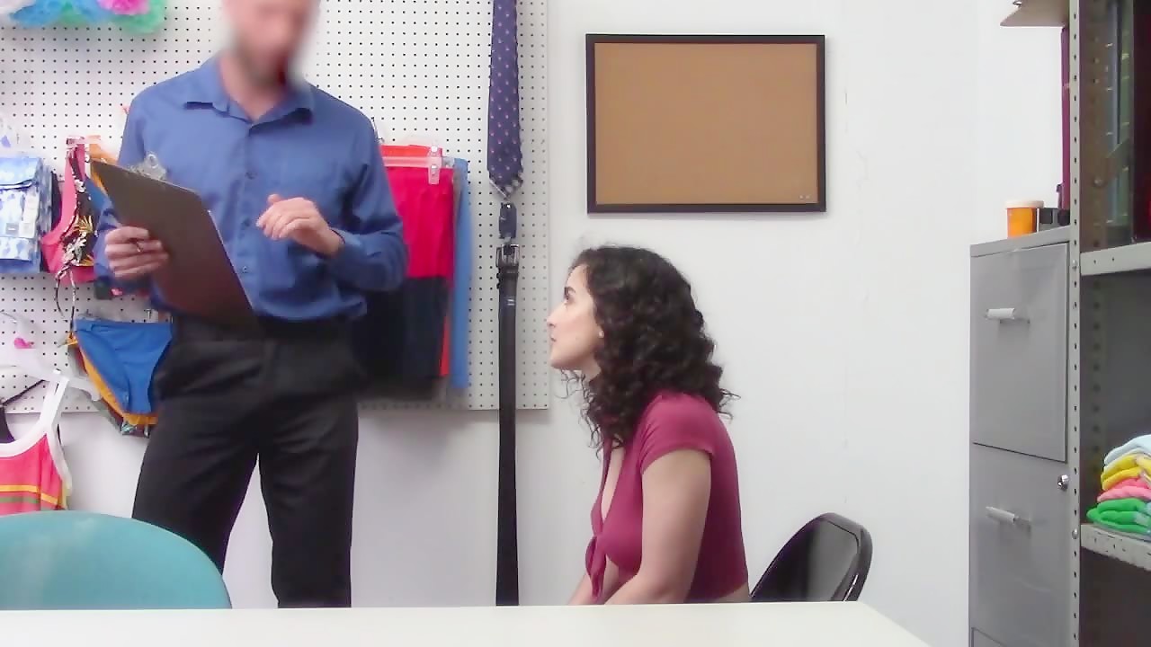 Twen thief loves getting fucked in doggy style by the pervert guard that found her stealing