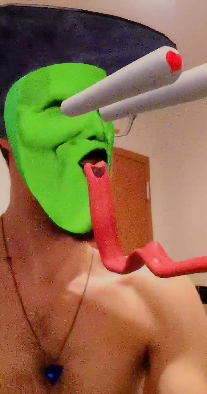 The mask waking at the truck stop