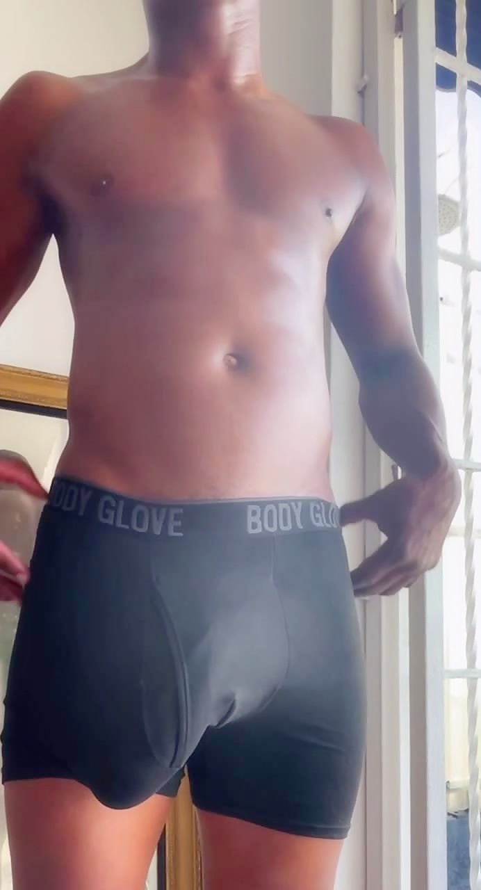 Horny dominican showing his monster meat with door open