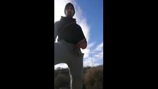 bwc hiker takes a much needed tug break