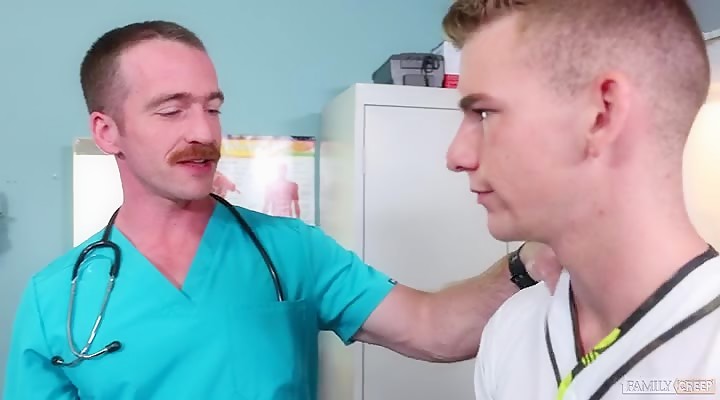 Jack Waters tastes Nate Stetson's mature hole for the first time