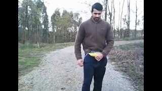 Portuguese Bear Strips and Shows His Big Cock