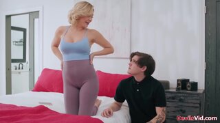 Stepmom lets horny stepson lick her cunt