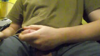 Massaging Big Cock with Oil until Intense Orgasm