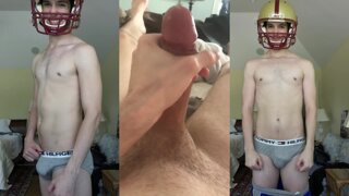 Football Player with Big Penis Baited