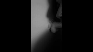 Michel dube sucking dildo on wall exposed