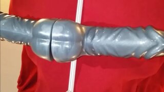 Chastity Prostate Milking with Huge Dildo for Intense Orgasm
