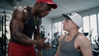 Interracial HUGE B.D.E. Gym